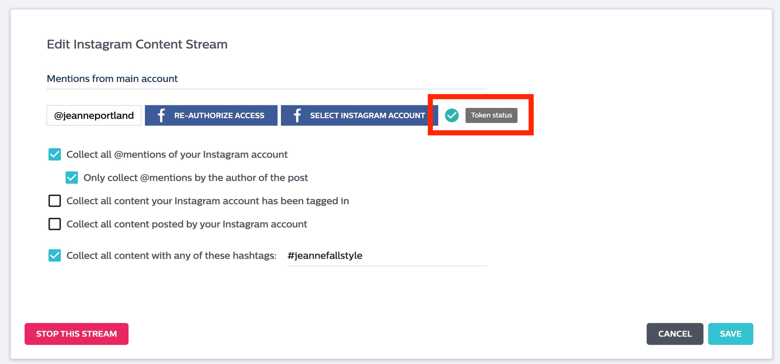 Instagram Content Stream ingestion troubleshooting | Wyng